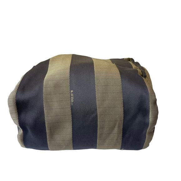 Fendi Roma Pequin Striped Brown Canvas Mini Bag - Picture 9 of 10